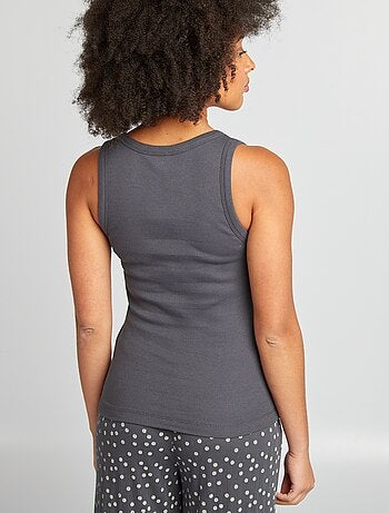 Débardeur côtelé de nuit