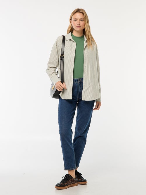 Débardeur côtelé emmanchures américaines - Kiabi