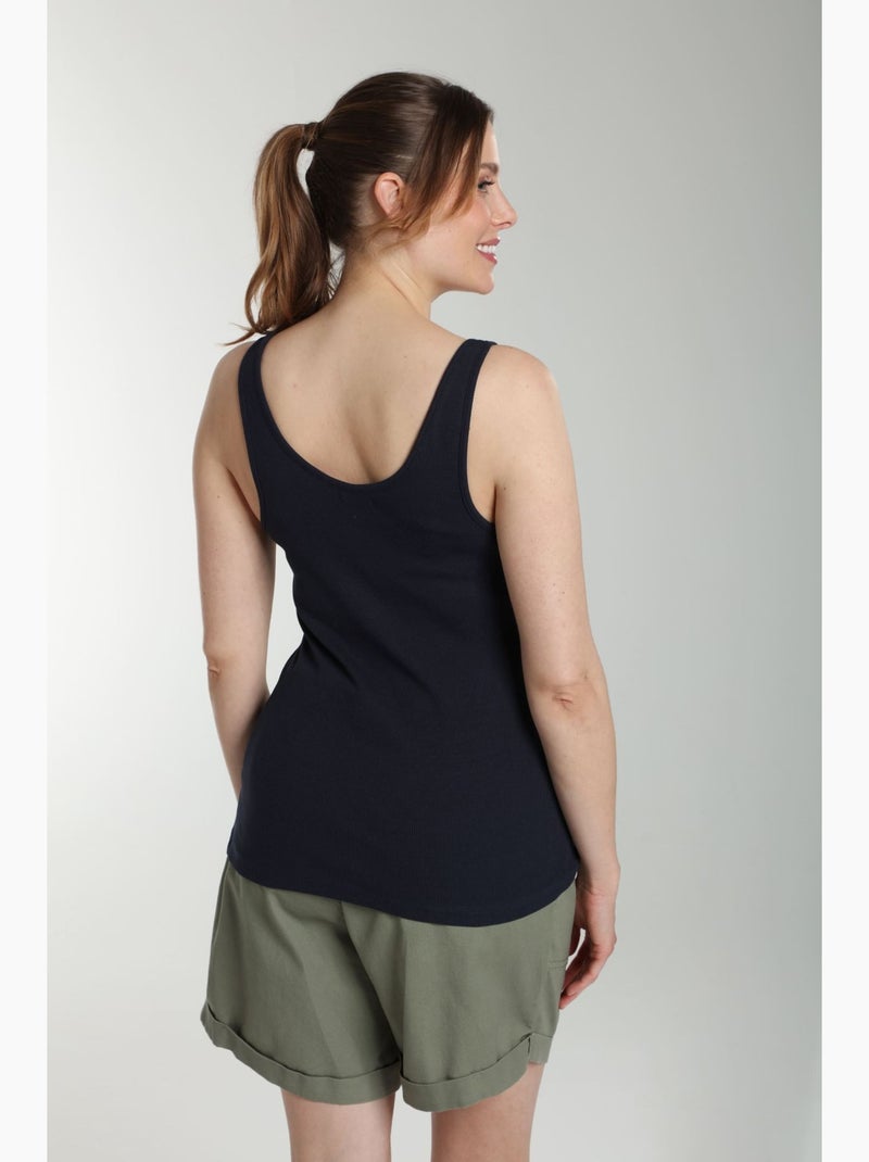 Debardeur cotele femme Delite  | Gerard Pasquier Bleu marine - Kiabi