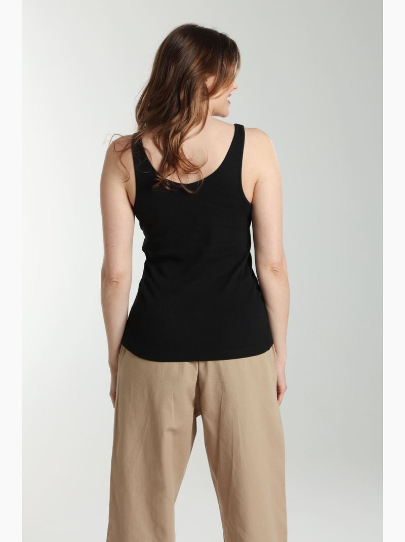 Debardeur cotele femme Delite  | Gerard Pasquier Noir - Kiabi