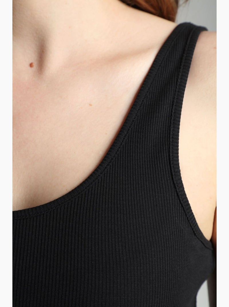 Debardeur cotele femme Delite  | Gerard Pasquier Noir - Kiabi