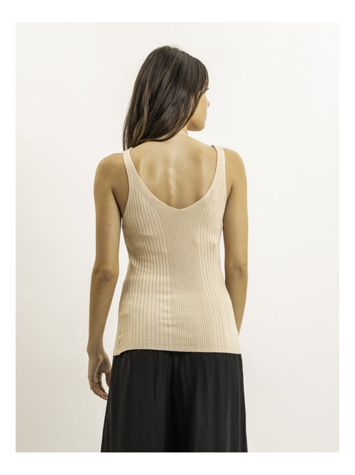 Débardeur côtelé lurex FUJIA - Kiabi