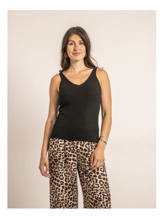 Débardeur côtelé lurex FUJIA
