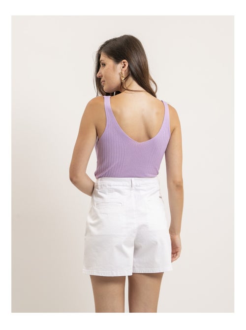 Débardeur côtelé lurex FUJIA - Kiabi