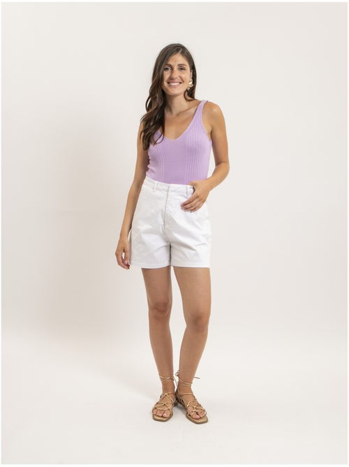 Débardeur côtelé lurex FUJIA - Kiabi