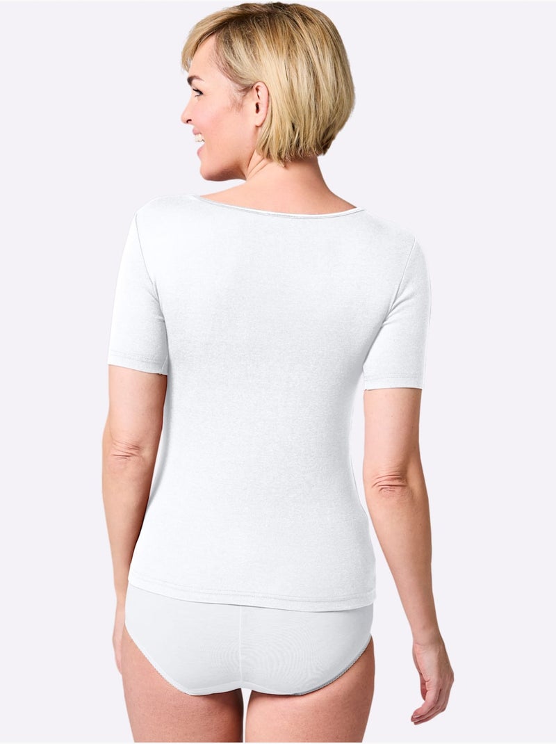 Débardeur Côtes Fines - Taille Standard - Witt Blanc - Kiabi