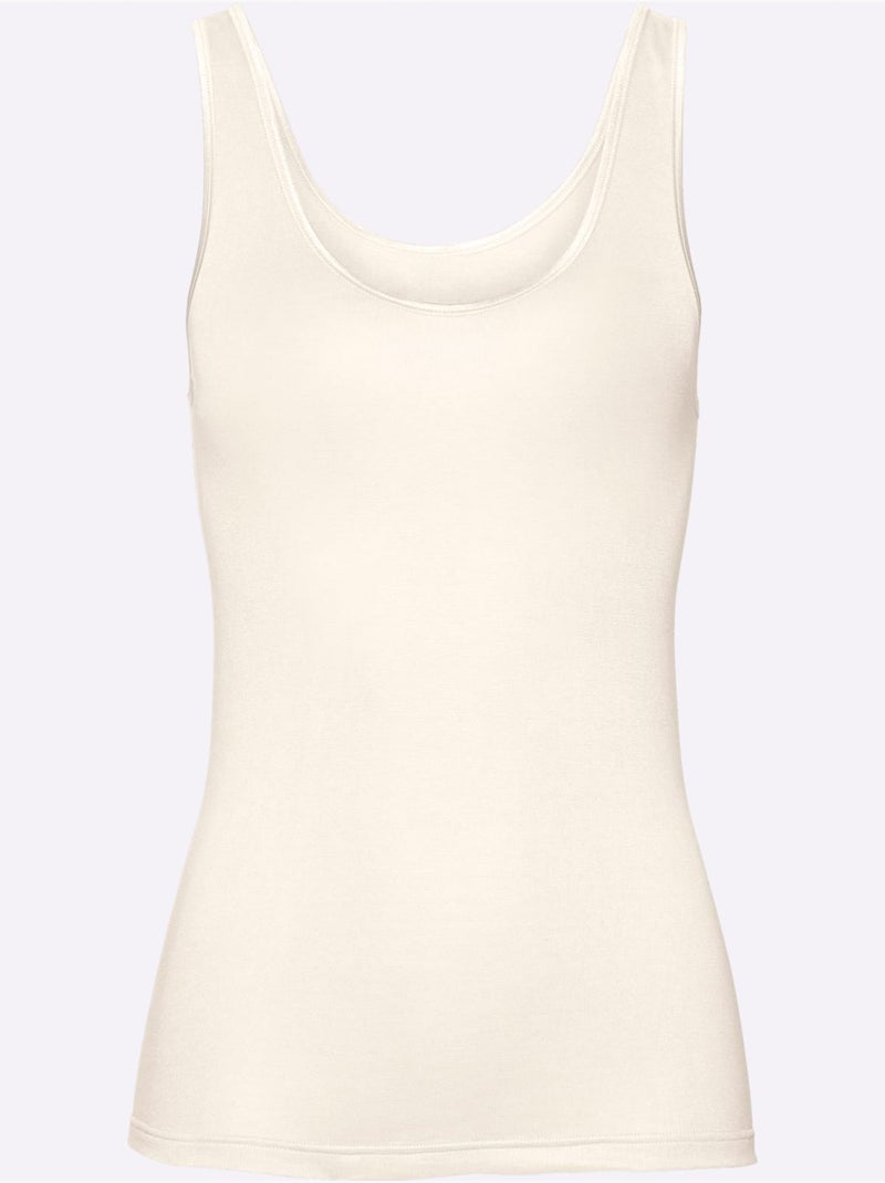 Débardeur Côtes Fines - Taille Standard - Witt Ivoire - Kiabi