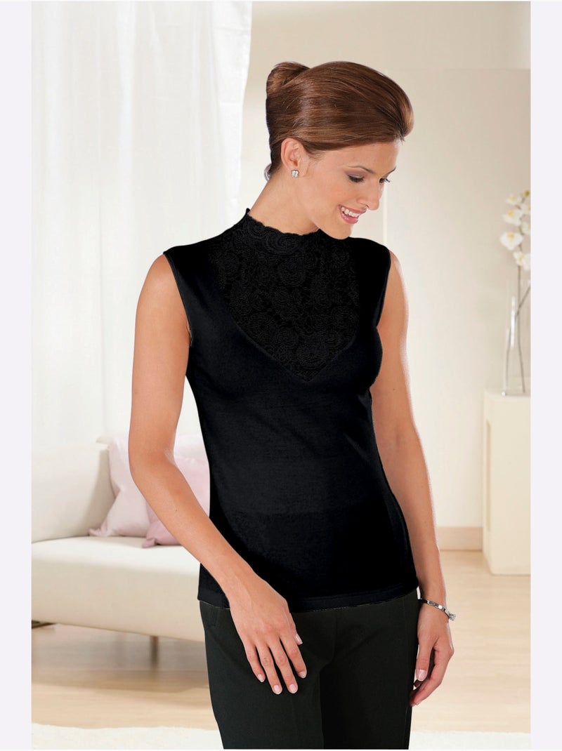 Débardeur Côtes Fines - Taille Standard - Witt Noir - Kiabi