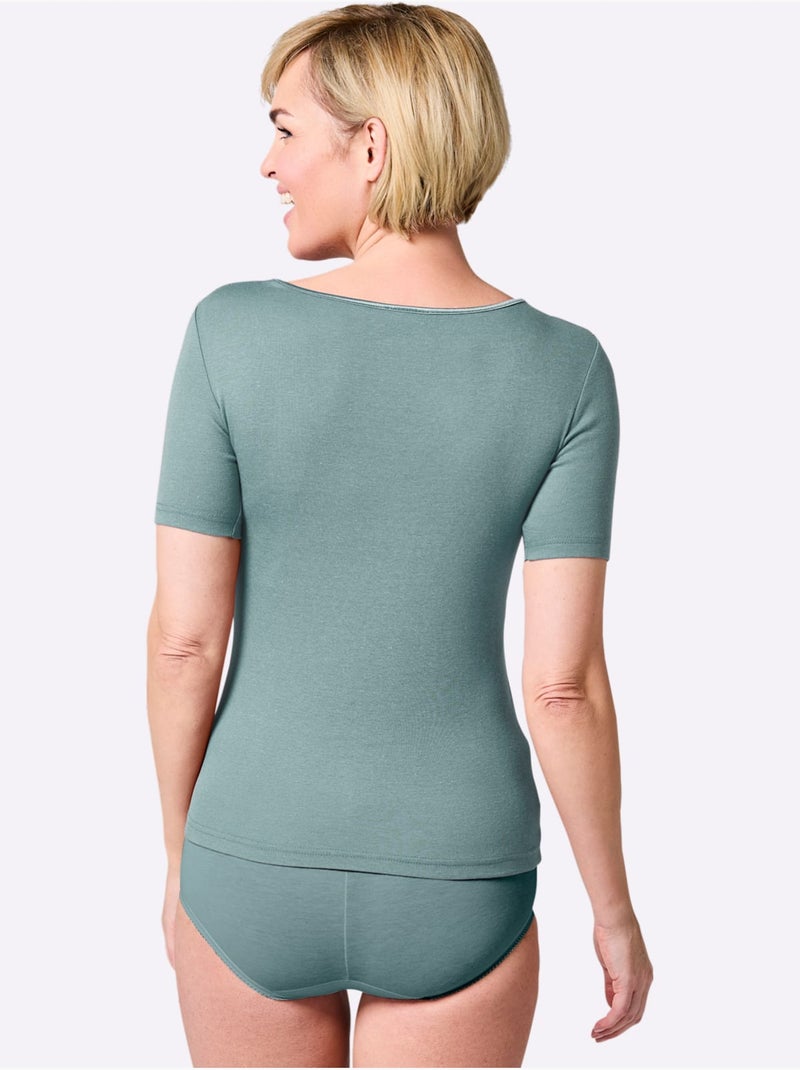 Débardeur Côtes Fines - Taille Standard - Witt Vert jade - Kiabi