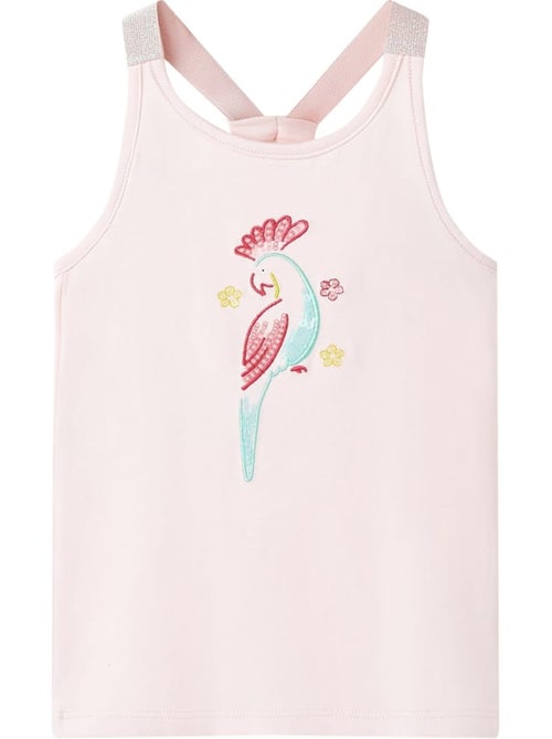Débardeur coton fille clair motif perroquet, bretelles élastiques - vidaxl - Kiabi Débardeur coton fille clair motif perroquet, bretelles élastiques - vidaxl - Kiabi
