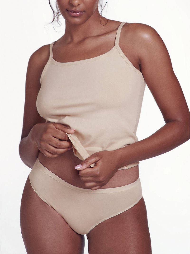 Débardeur coton naturel Aura Beige - Kiabi