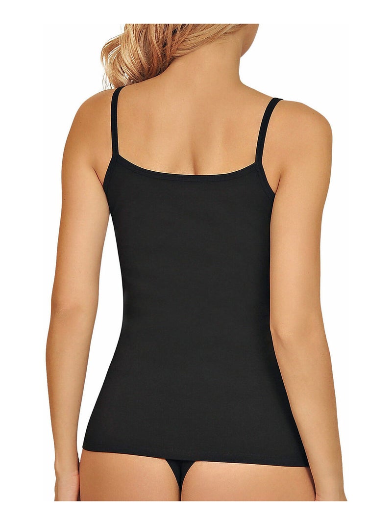 Débardeur coton naturel Aura Noir - Kiabi