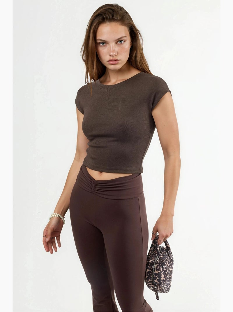 Débardeur court coton modal mélangé busem Marron chocolat - Kiabi