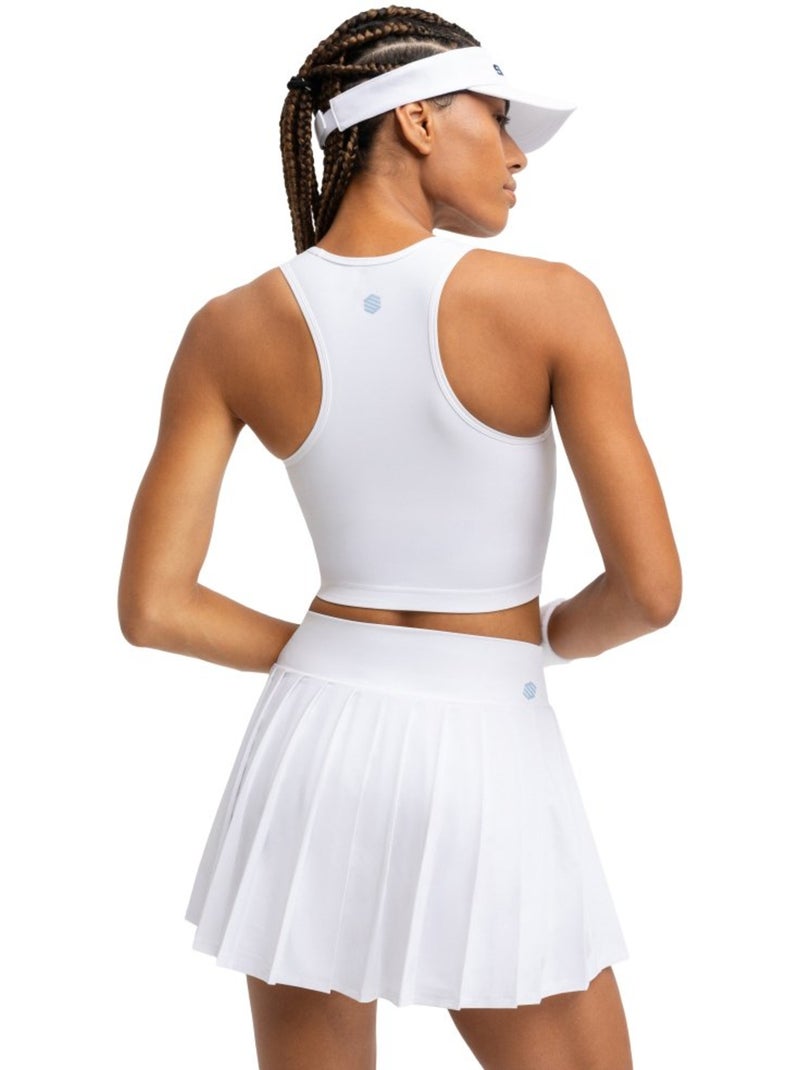 Débardeur court de tennis femme tennis femme netmuve Blanc - Kiabi