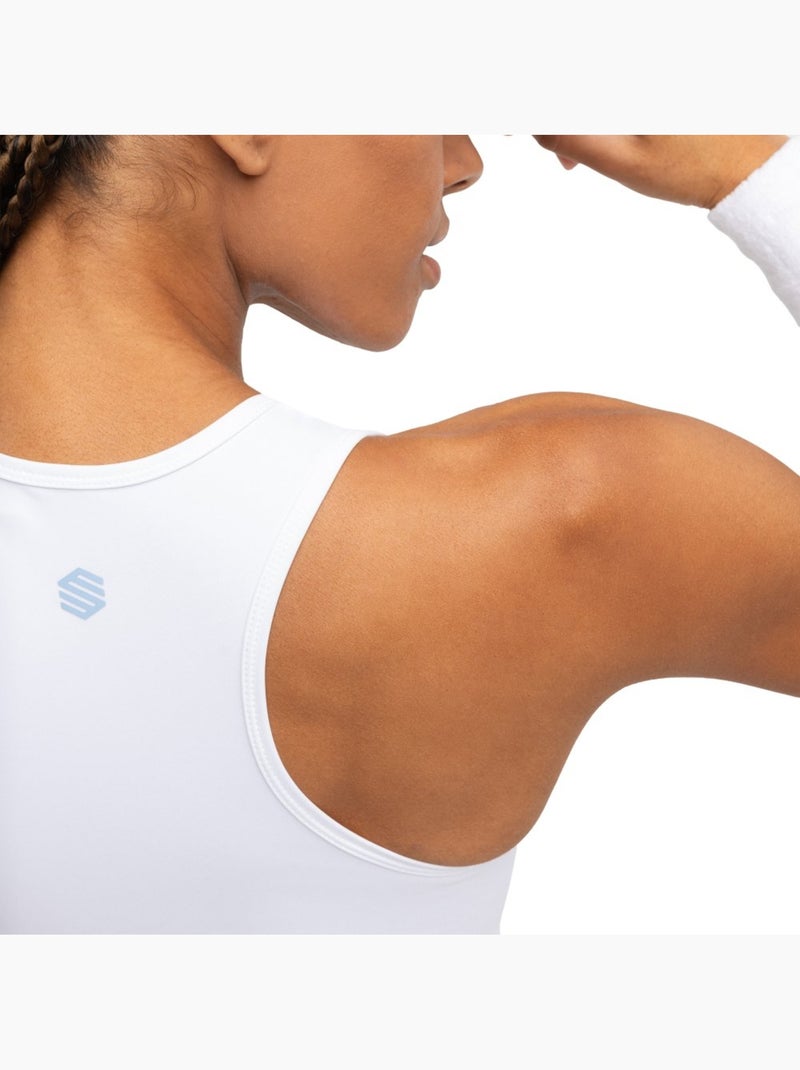 Débardeur court de tennis femme tennis femme netmuve Blanc - Kiabi