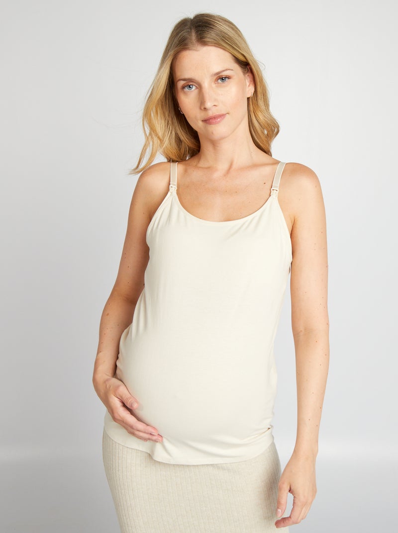 Débardeur d'allaitement beige - Kiabi