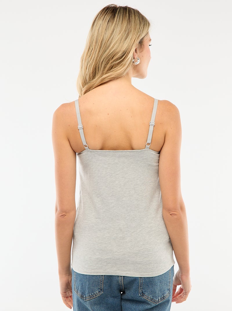 Débardeur d'allaitement Gris - Kiabi