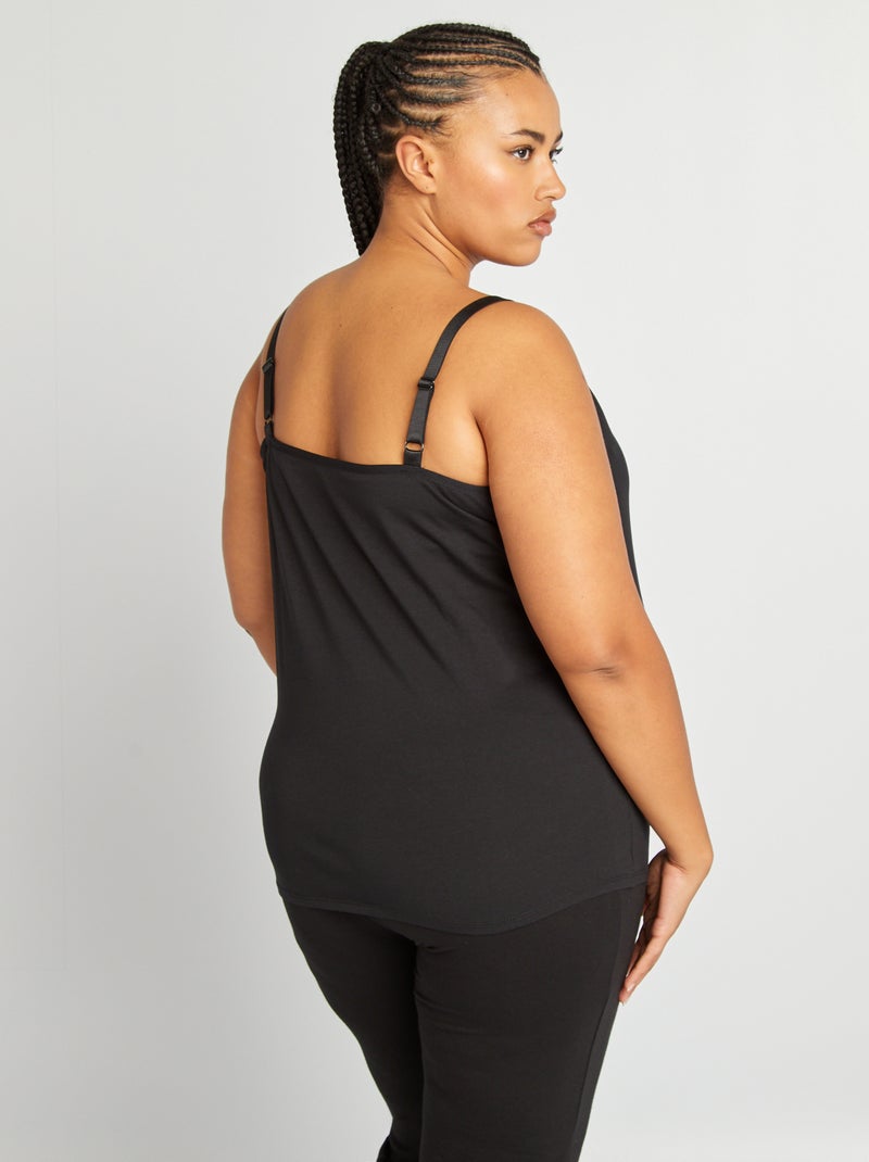 Débardeur d'allaitement noir - Kiabi