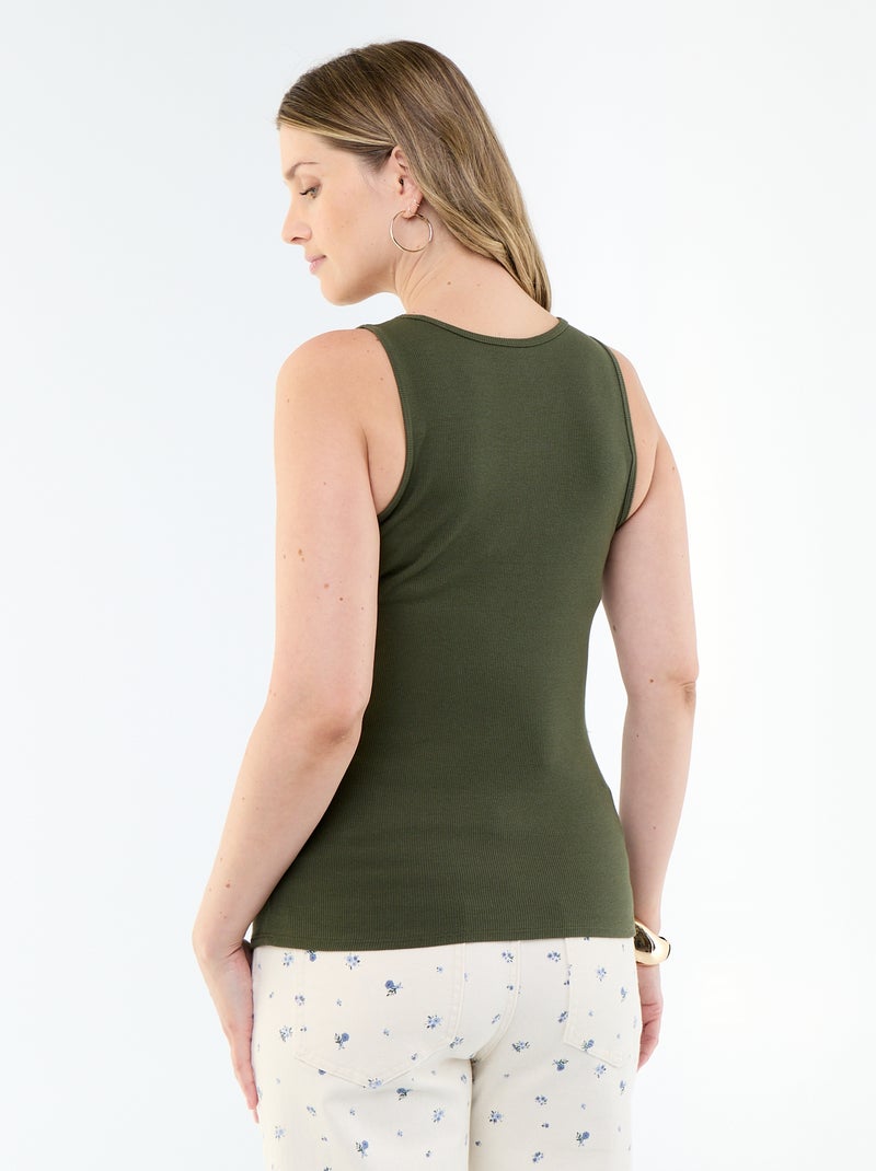 Débardeur de grossesse à emmanchures américaines Vert - Kiabi