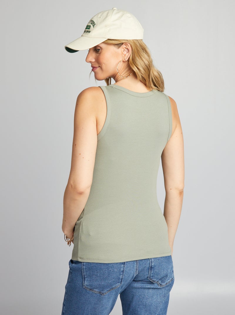 Débardeur de maternité à encolure U Vert - Kiabi