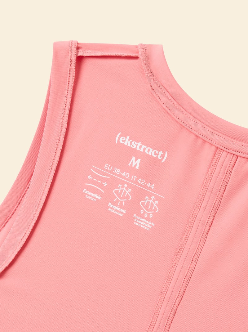 Débardeur de sport avec fente au dos - (ekstract) Rose - Kiabi