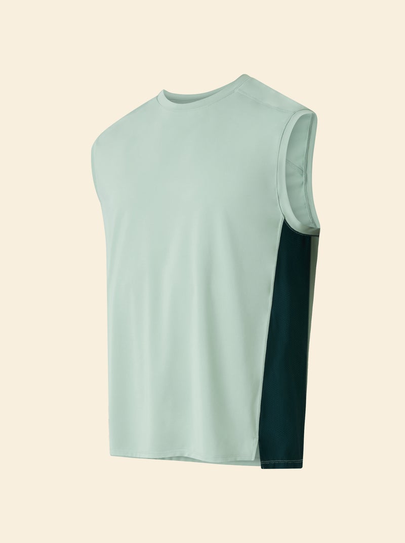 Débardeur de sport avec mesh sur côtés - (ekstract) Vert - Kiabi