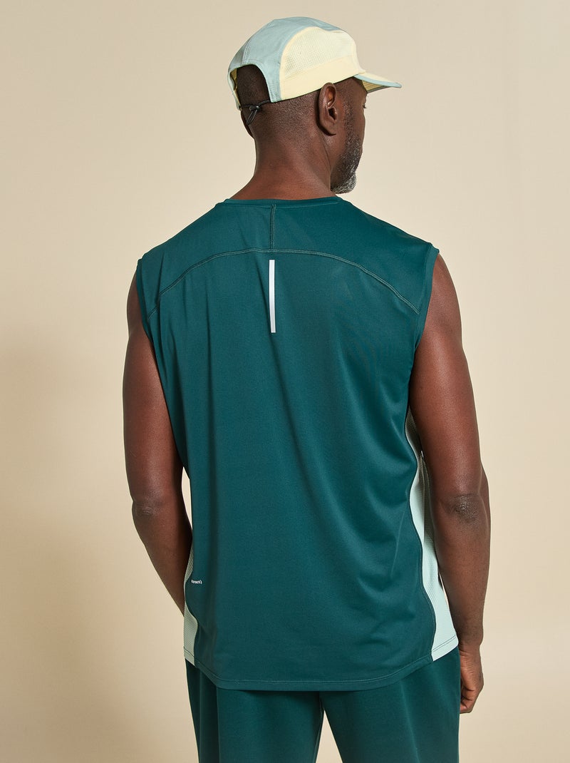 Débardeur de sport avec mesh sur côtés - (ekstract) Vert - Kiabi