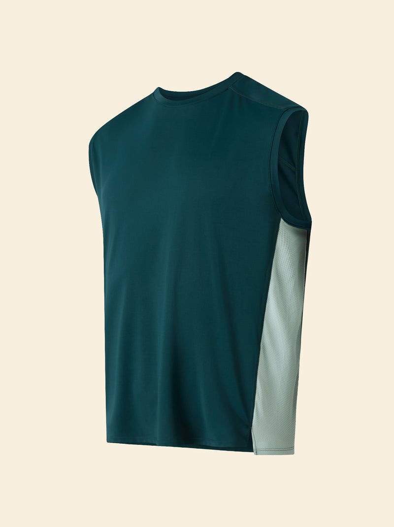 Débardeur de sport avec mesh sur côtés - (ekstract) Vert - Kiabi