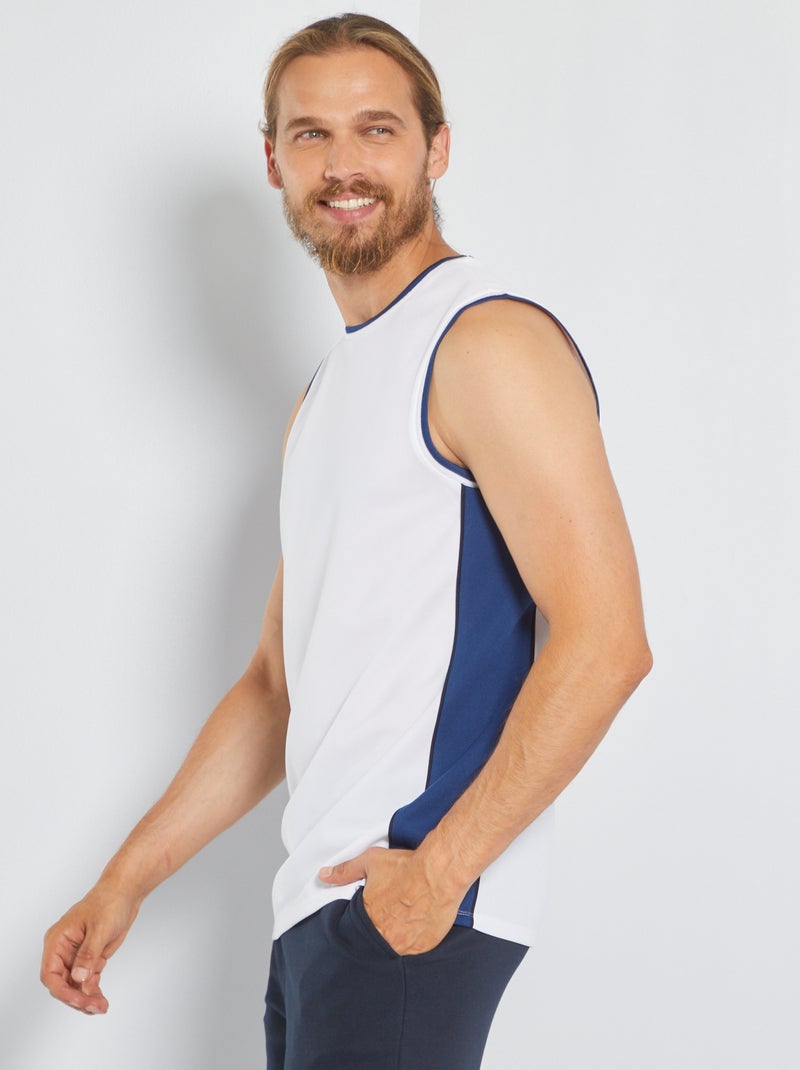Débardeur de sport blanc - Kiabi
