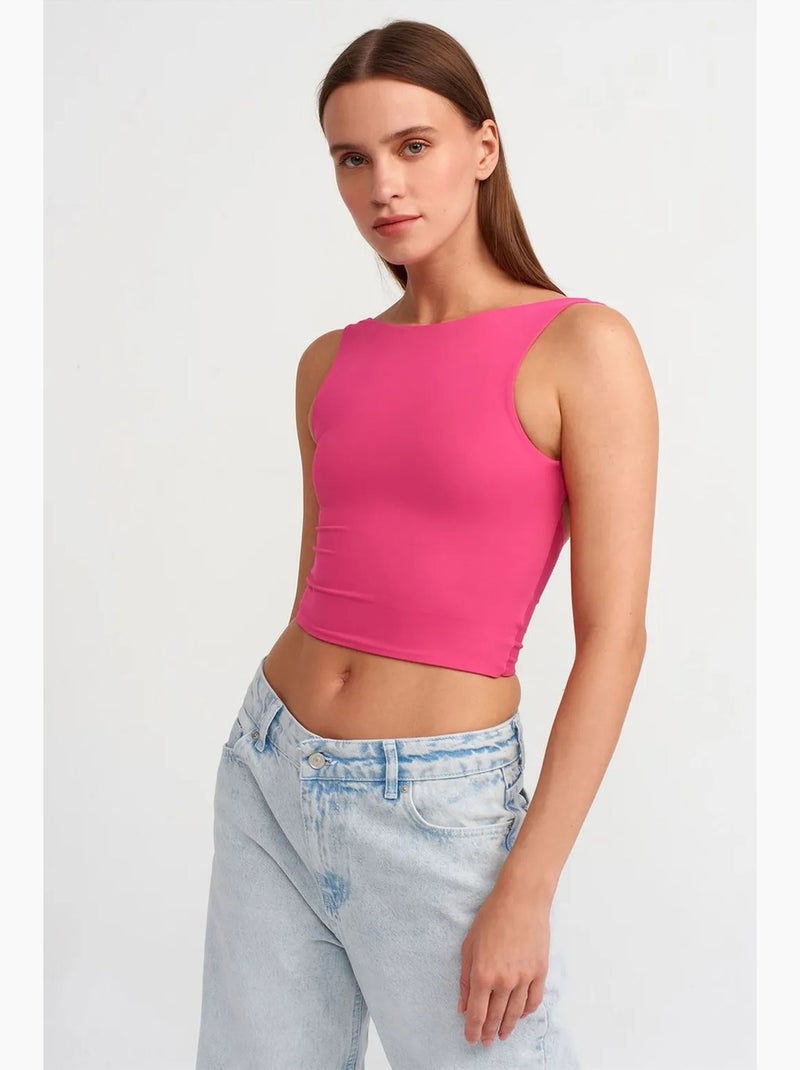 Débardeur découpé dilvin Rose fluo/Solinotes - Kiabi