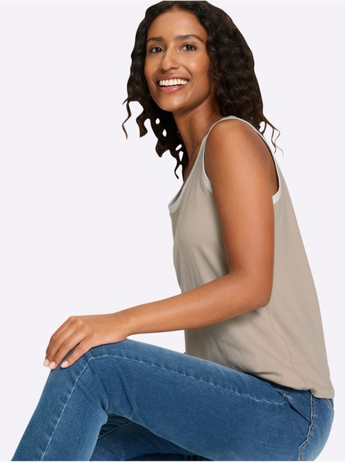 Débardeur Détails Contrastés - Taille Standard - helline - Kiabi