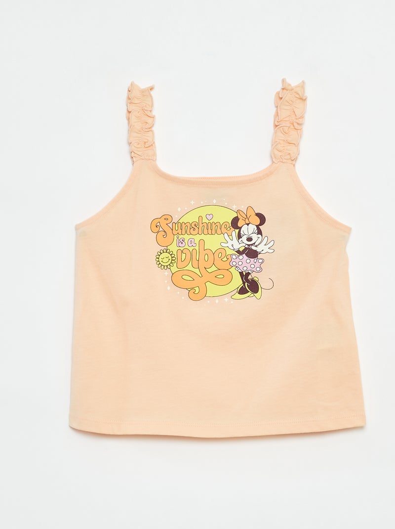 Débardeur 'Disney' avec bretelles volantées Orange - Kiabi