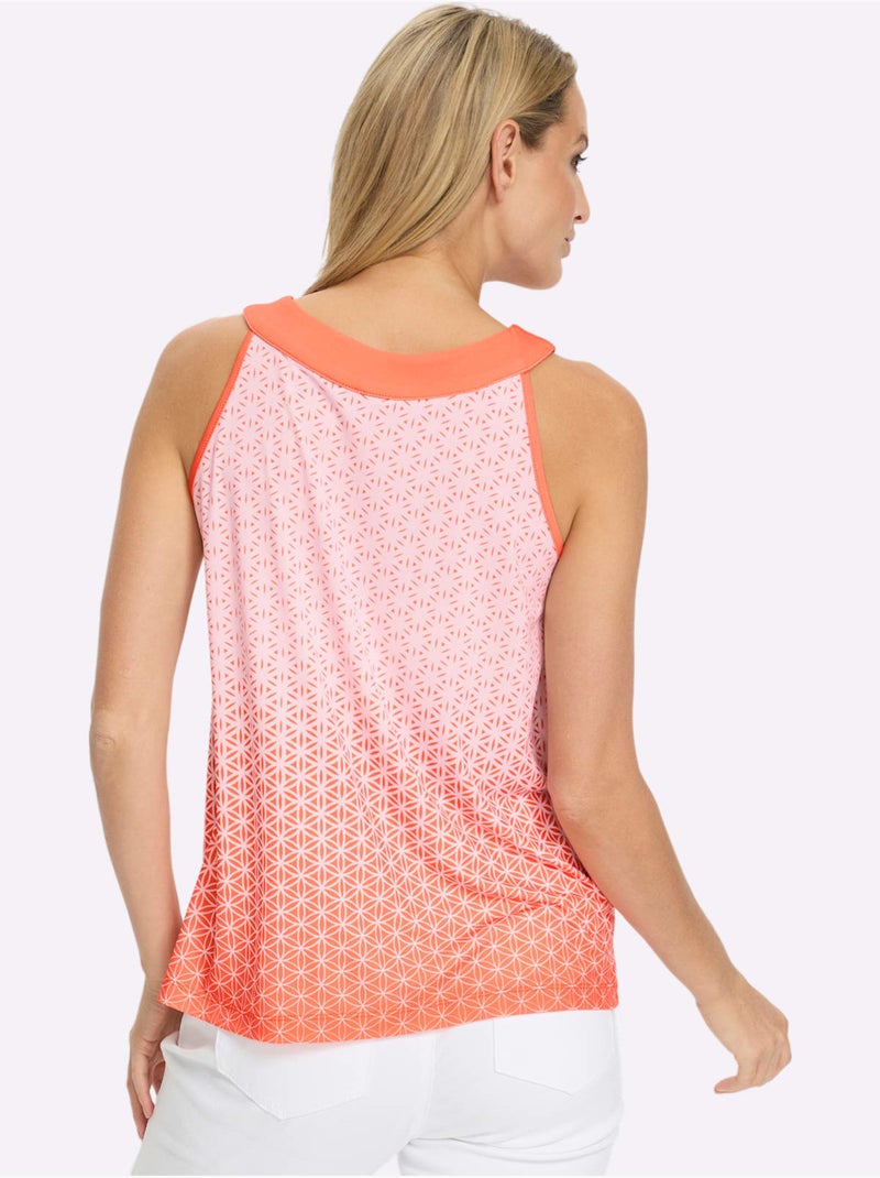 Débardeur Dos Nu Joli Dégradé De Couleurs - Taille Standard - Helline Orange/Rose - Kiabi