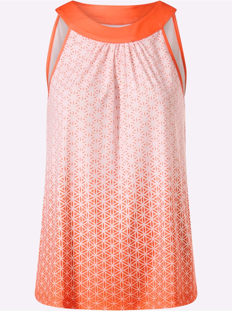 Débardeur Dos Nu Joli Dégradé De Couleurs - Taille Standard - Helline Orange/Rose - Kiabi