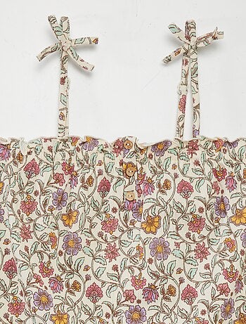 Débardeur CAbi Ivoire Dentelle - Taille S, Double Couche, Occasion Très Bon état