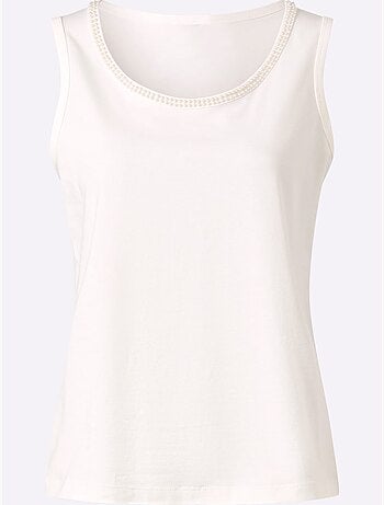 Débardeur élégante Application De Perles - Taille Standard - Helline
