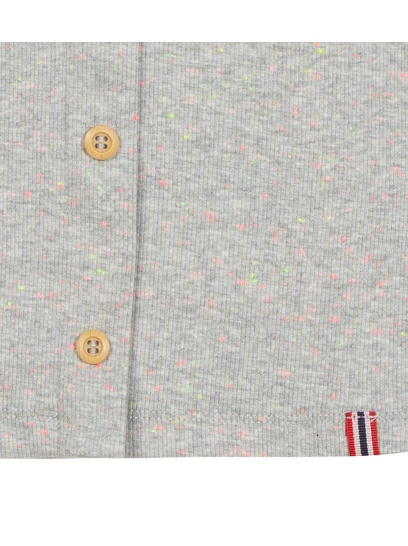 Débardeur En Côte Avec Boutons Devant Oeko-tex 'miniman' Gris chiné - Kiabi