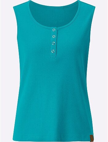 Débardeur en coton à encolure ronde et sans manches - Taille standard - Witt