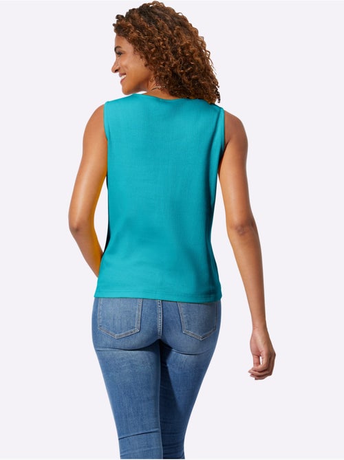 Débardeur en coton à encolure ronde et sans manches - Taille standard - Witt - Kiabi Débardeur en coton à encolure ronde et sans manches - Taille standard - Witt - Kiabi