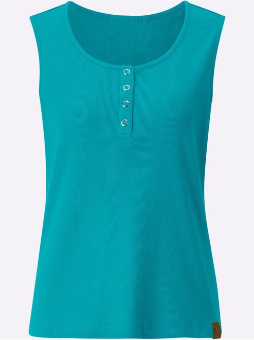 Débardeur en coton à encolure ronde et sans manches - Taille standard - Witt - Kiabi Débardeur en coton à encolure ronde et sans manches - Taille standard - Witt - Kiabi