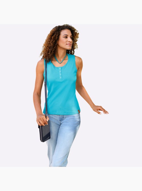 Débardeur en coton à encolure ronde et sans manches - Taille standard - Witt - Kiabi Débardeur en coton à encolure ronde et sans manches - Taille standard - Witt - Kiabi