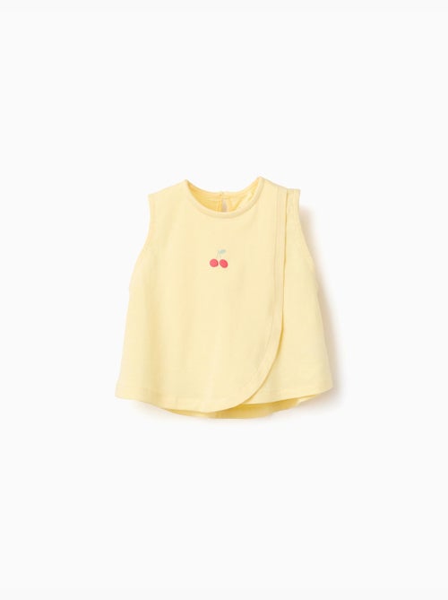 Débardeur en coton avec imprimé cerise - Kiabi