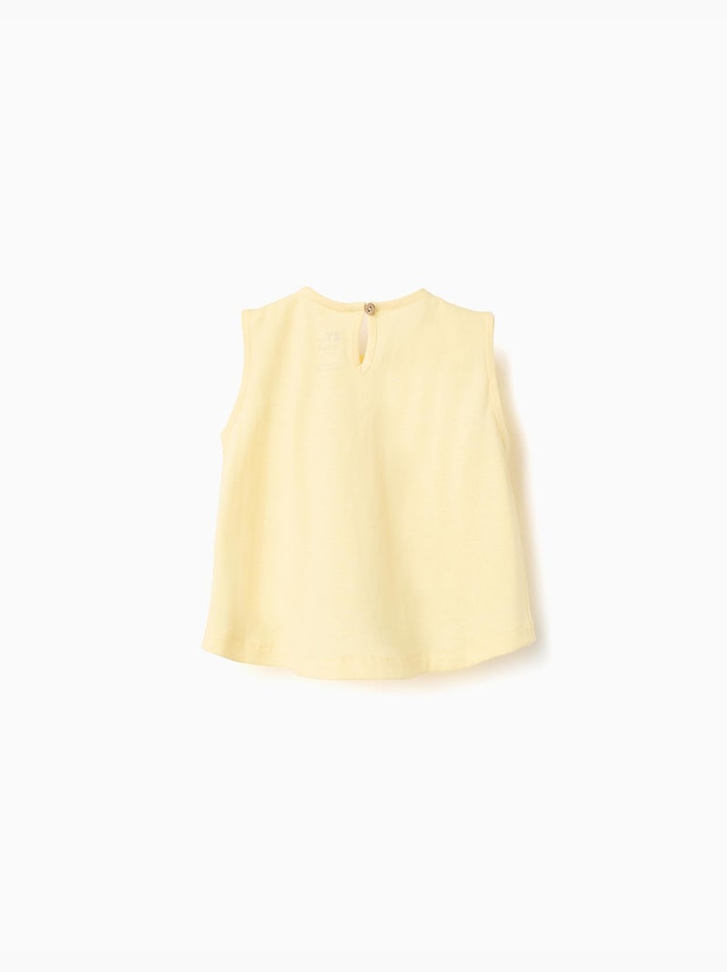 Débardeur en coton avec imprimé cerise Jaune clair - Kiabi