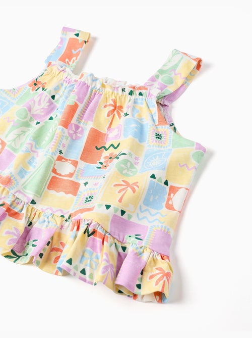 Débardeur en coton avec imprimé coloré - Kiabi