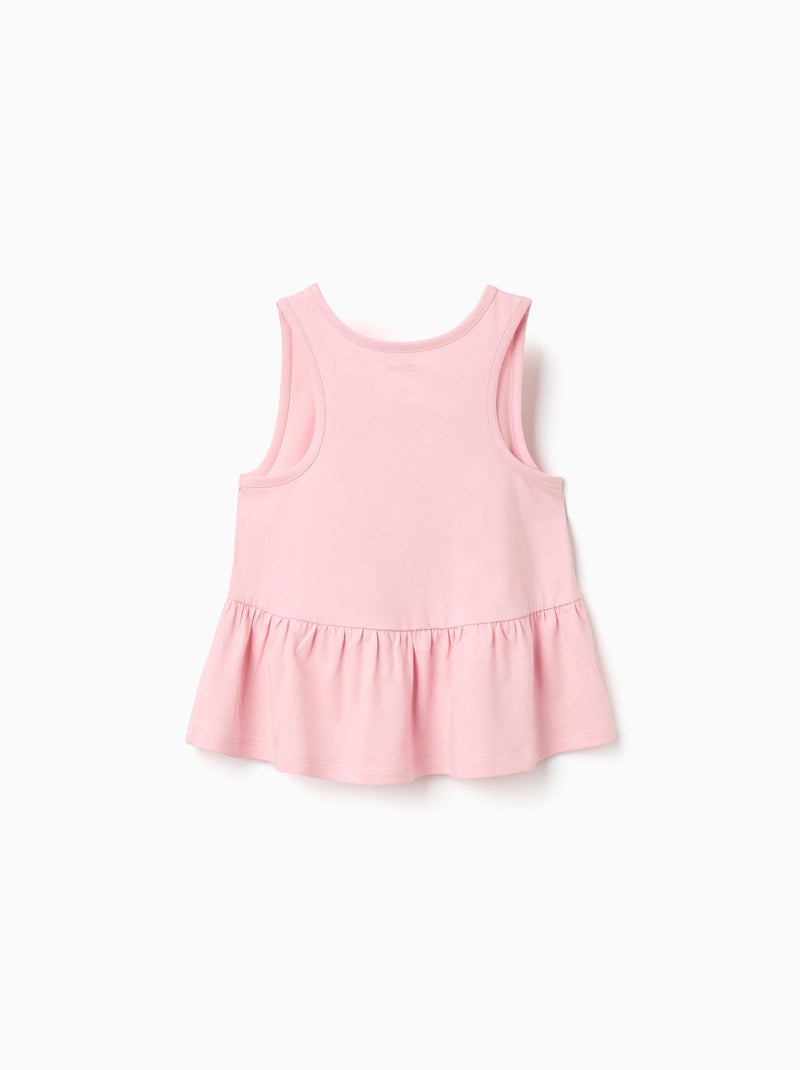 Débardeur en coton avec imprimé Stitch Rose clair - Kiabi