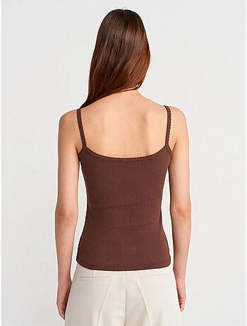 Débardeur en coton côtelé coupe slim dilvin