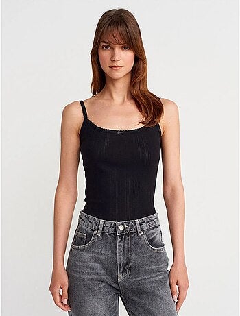 Débardeur en coton côtelé coupe slim dilvin