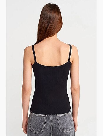 Débardeur en coton côtelé coupe slim dilvin