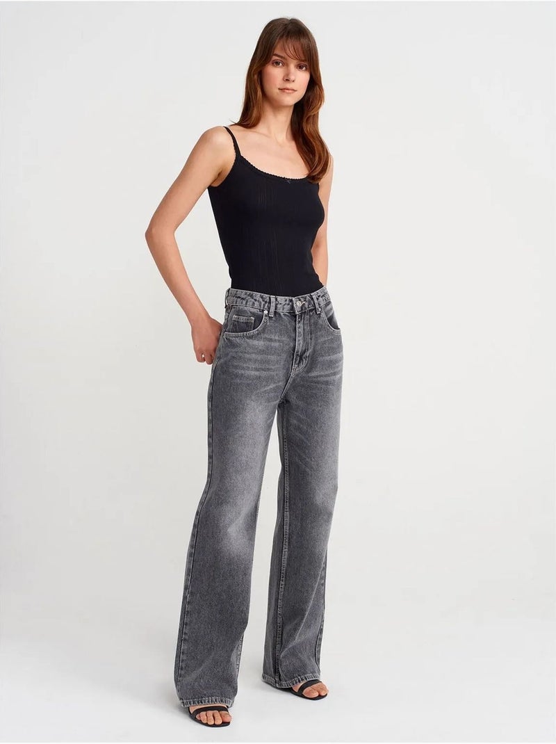 Débardeur en coton côtelé coupe slim dilvin Noir - Kiabi