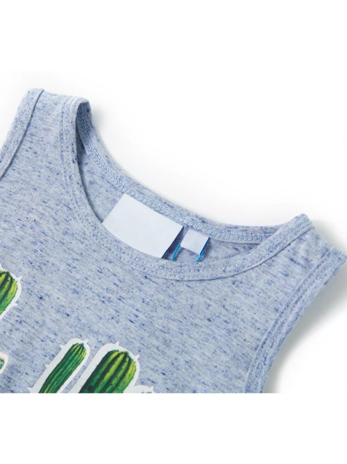 Débardeur en coton enfant clair cactus encolure ronde - vidaxl - Kiabi Débardeur en coton enfant clair cactus encolure ronde - vidaxl - Kiabi